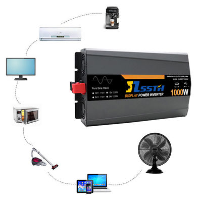 LCD Ekranlı 1000W Yüksek Frekanslı Güç Değiştiricisi DC 12V 24V AC 110V 220V 230V