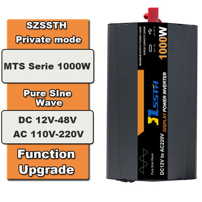 1000w 1kw Saf Sinüs Dalgası Değiştiricisi DC 12V 24V AC 110V 220V 230V USB2.4A Tipi C ile