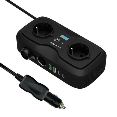 Araba Gücü Değiştiricisi Dc 12v 110v Ac Çift USB 3.1A GaN PD Hızlı Şarj