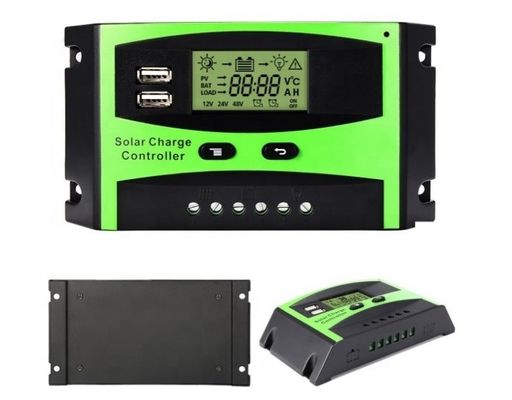 Kılavuz 10A 50A 60A 20A 30A PWM Güneş Şarj Kontrolörleri 24V 12VDC Çıkış ampulü