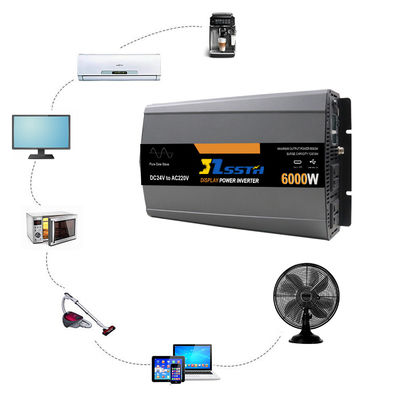 5000W 6000W Saf Sinüs Dalgası Güç Değiştiricisi Dc 12V 24V 48V Ac 110V 220V 230V