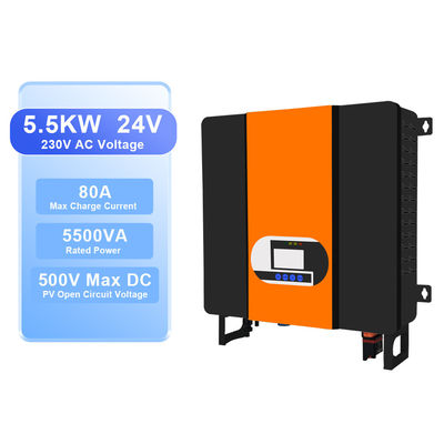 110V/230VAC 5.5 Kw Güneş Değiştiricisi MPPT Tek Fazlı Şebeke Açık Hibrit Değiştiricisi