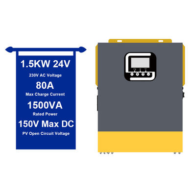 Güneş Ev Sistemi için 24V 1.5 Kw Saf Sinüs Dalga Değiştiricisi 50Hz/60Hz