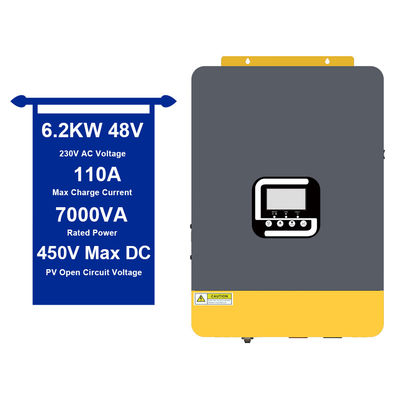 6200W 48VDC Temiz Sinüs Dalgası Çıkış Aşırı Yüklenme Koruması ile Ev Güneş Inverteri