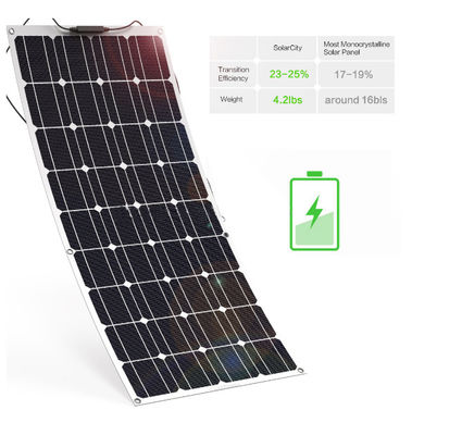 Yarım Esnek 200W Güneş Paneli İnce Film Güneş Paneli 18V 36V 48V 72V 100W 150W