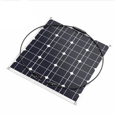 Küçük Güçlü 12v 50w Güneş Paneli Yarım Esnek Monokristalin Güneş Paneli