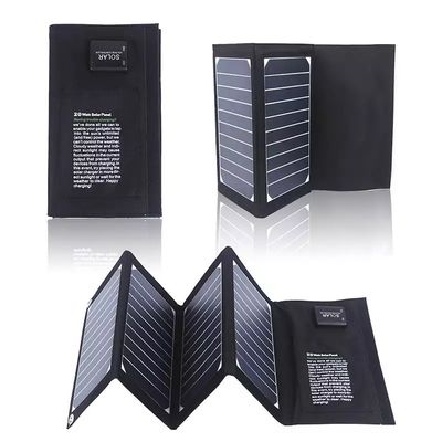 Güneş enerjisi hücresi 20w Katlanabilir Güneş Paneli Kolay Taşınabilir Hafif Kamp Güneş Panelleri