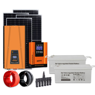 OEM ODM 3Kw Batarya Depolama ve Monocrystalline Silikon Panelleri ile Güneş Sistemi Kiti