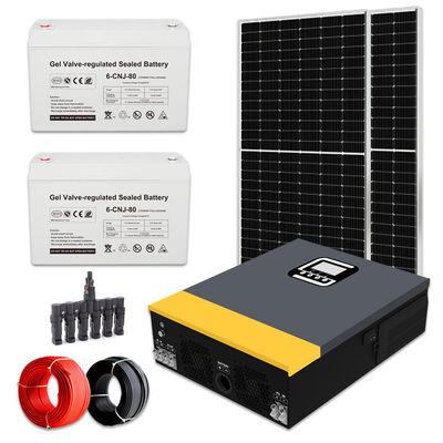 Monokristalin silikon güneş paneli ile 1kw şebeke dışı güneş enerjisi sistemi