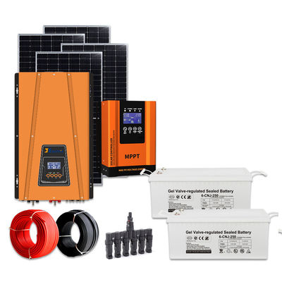 Tam 8kw Güneş Sistemi Kiti Tek Fazlı Düzenlenebilir AC Voltajı Şebekeden Inverter