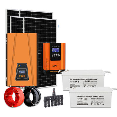 GEL Bataryası 5kw Tam Şebekeden Uzak Güneş Enerjisi Kits CE Rhos Fcc Sertifikalı
