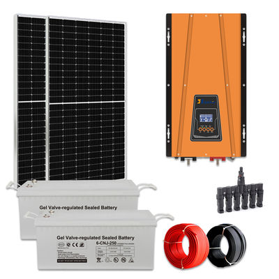 Ev 2KW Güneş Paneli Sistemi 48VDC Batarya Yer Montajı ile Tam Şebeke Dışı Güneş Kiti