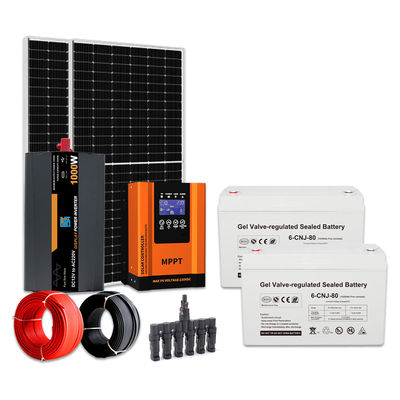 Şebeke dışı Güneş Enerjisi Üretim Sistemi 1KW Hibrit GEL Bataryası Konut için Güneş Enerjisi