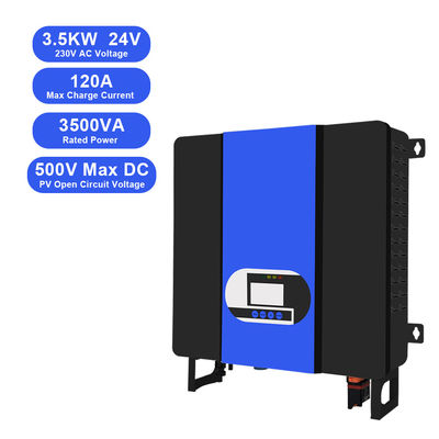 3.5KW 24V'den 110V'ye 220V'ye 230V'ye kadar MPPT Güneş Denetleyicisi ve WiFi / GPRS İletişimi ile Tek Hibrit Dönüştürücü