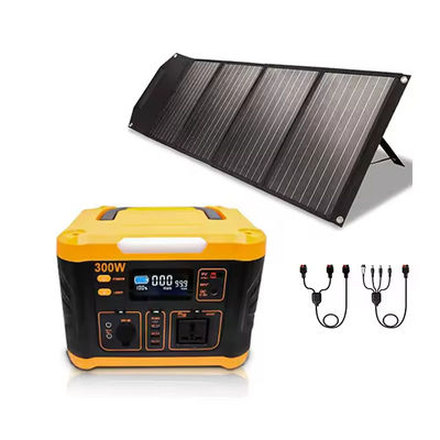 Taşınabilir 300W yedek batarya bankası Güneş Enerjisi İstasyonu Mini Elektrik İstasyonları