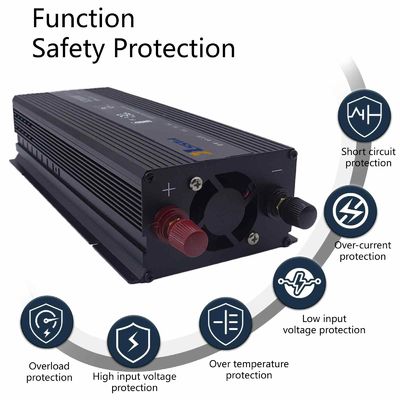 1200W Portatif Güç Değiştiricisi 12V / 24V DC'den 110V / 220V AC'ye Kampta Acil Durumlar için Prue Sine Wave