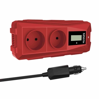 İyi bir fiyat. 300W 12V Saf Sinüs Dalgası Araç Güç Değiştiricisi Çift AC Sokaklar 2 USB Portları dizüstü bilgisayarlar / cihazlar için 167 * 87 * 44mm USB A Tipi C 5V / 3A çevrimiçi
