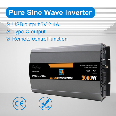 3000W Saf Sinüs Dalga Güneş Enerjisi İnvertörü 12V/24V/48V DC - 110V/220V AC