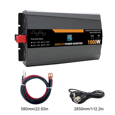 1000W Saf Sinüs Dalgası Güneş Invertörü 12V/24V 110V/120V Çıkış