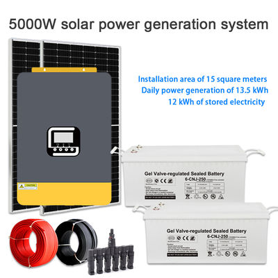 İyi bir fiyat. High Efficiency 5KW Home Solar Power System – Off Grid Hybrid 5000W Panel Kit çevrimiçi