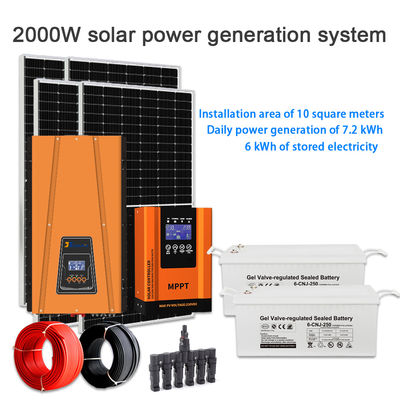 İyi bir fiyat. 2KW Complete Off-Grid Solar Kit for Home with Ground Mounting & 48V Battery çevrimiçi