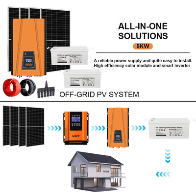 İyi bir fiyat. Huzurla Güç: Uzun Ömürlü GEL Aküye Sahip Sertifikalı 5KW Şebekeden Bağımsız Güneş Enerjisi Kiti (CE, RHOS, FCC Standartlarını Karşılar) çevrimiçi