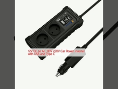 12V DC'den AC'ye 110V 220V Araba Gücü Değiştiricisi USB ve C Tipi ile